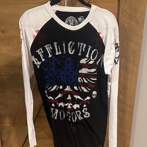 Affliction Black and Red Sleeve